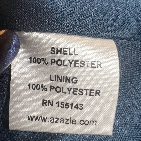 Azazie Navy full length bridesmaid dress - Picture 7 of 7